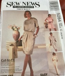 5284 EZ McCalls 1991 TAPER BLOUSON DRESS, JUMPSUIT, ROMPER PATTERN 10-14